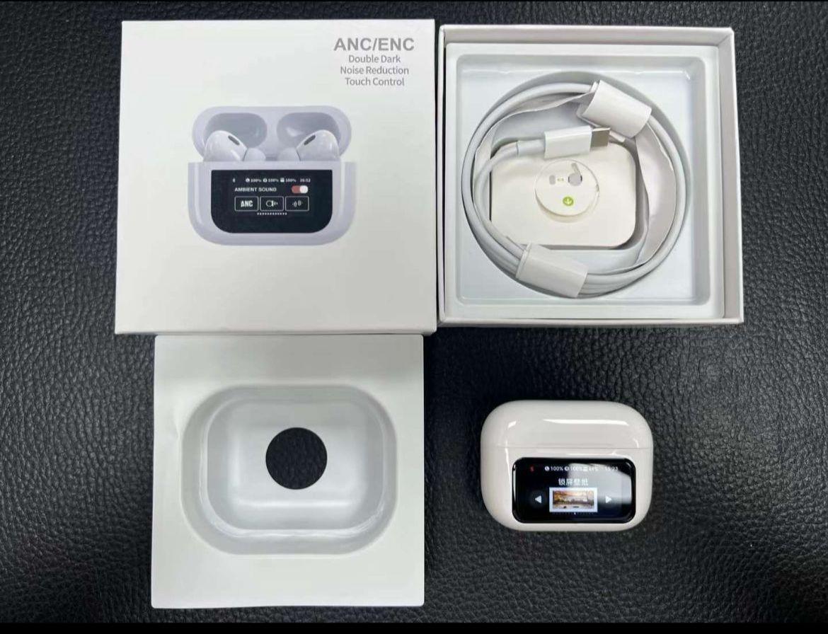 New A9 Pro Apple Airpods ANC/ENC Noise Reduction, Touch Control Wireless Airbuds